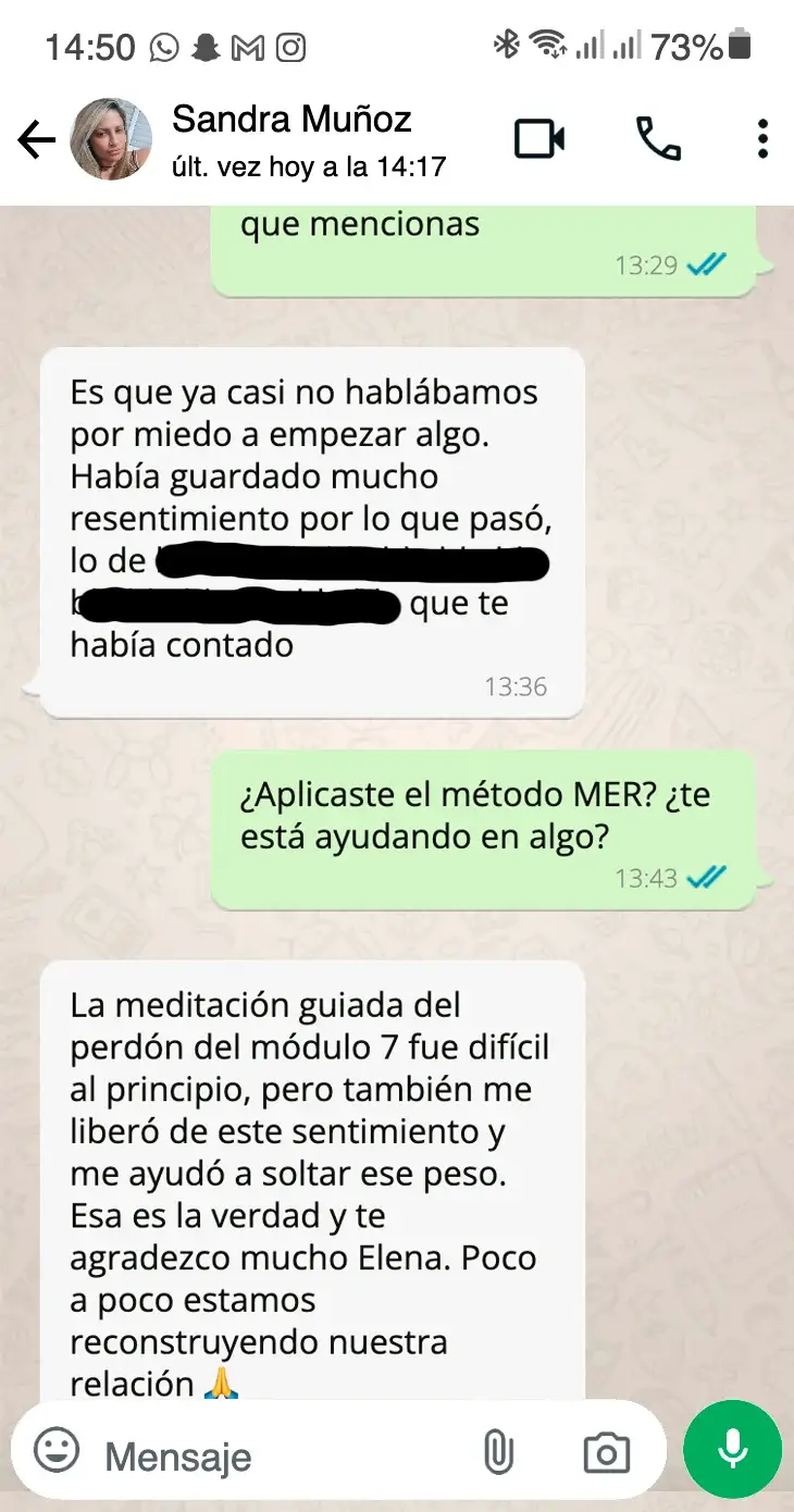 Testimonio real de Sandra Muñoz sobre el módulo 7 del Método M.E.R.